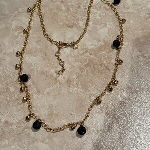 JCrew | Long Gold Chain + Pave Beads Necklace | Size: 19.5"
